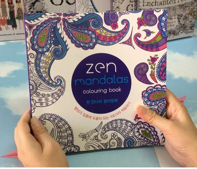 128 page Mandala Coloring Books For Adults Kids Children Graffiti Painting drawing colouring book art coloring book mandalas