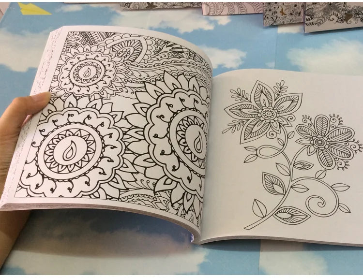 128 page Mandala Coloring Books For Adults Kids Children Graffiti Painting drawing colouring book art coloring book mandalas