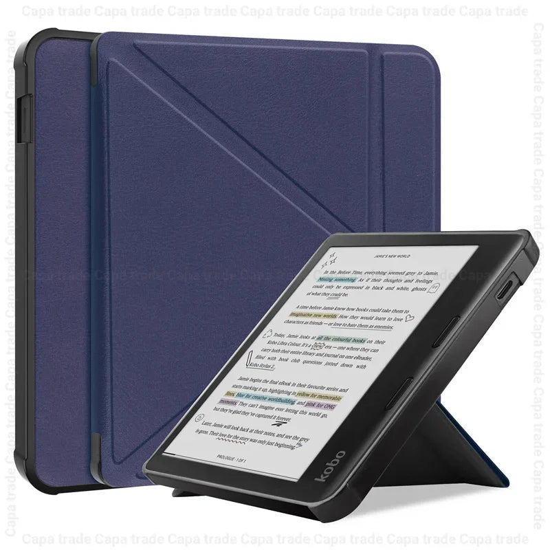 Slim Flip Book Funda For Kobo Libra Colour (2024) Case Smart Sleep/Wake 7" eBook Magnetic Cover with Soft TPU Back Shell