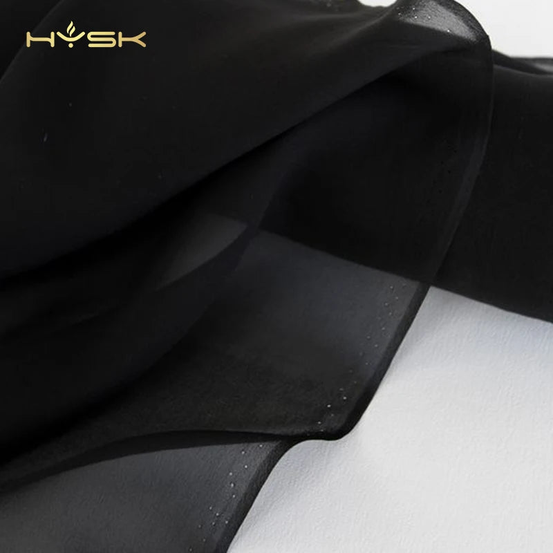 HYSK 100% pure natural silk satin georgette crepe heavy fabric swatches color catalog pallet book solid plain silk Colour Card