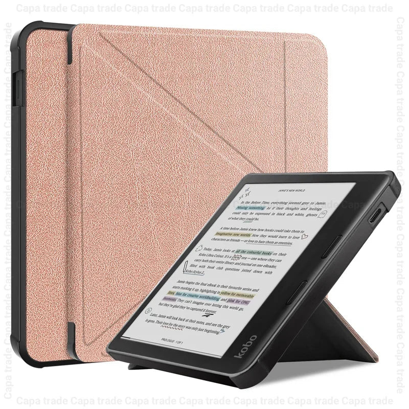 Slim Flip Book Funda For Kobo Libra Colour (2024) Case Smart Sleep/Wake 7" eBook Magnetic Cover with Soft TPU Back Shell