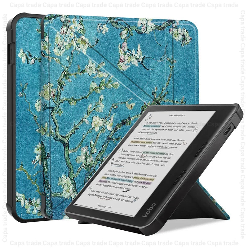 Slim Flip Book Funda For Kobo Libra Colour (2024) Case Smart Sleep/Wake 7" eBook Magnetic Cover with Soft TPU Back Shell