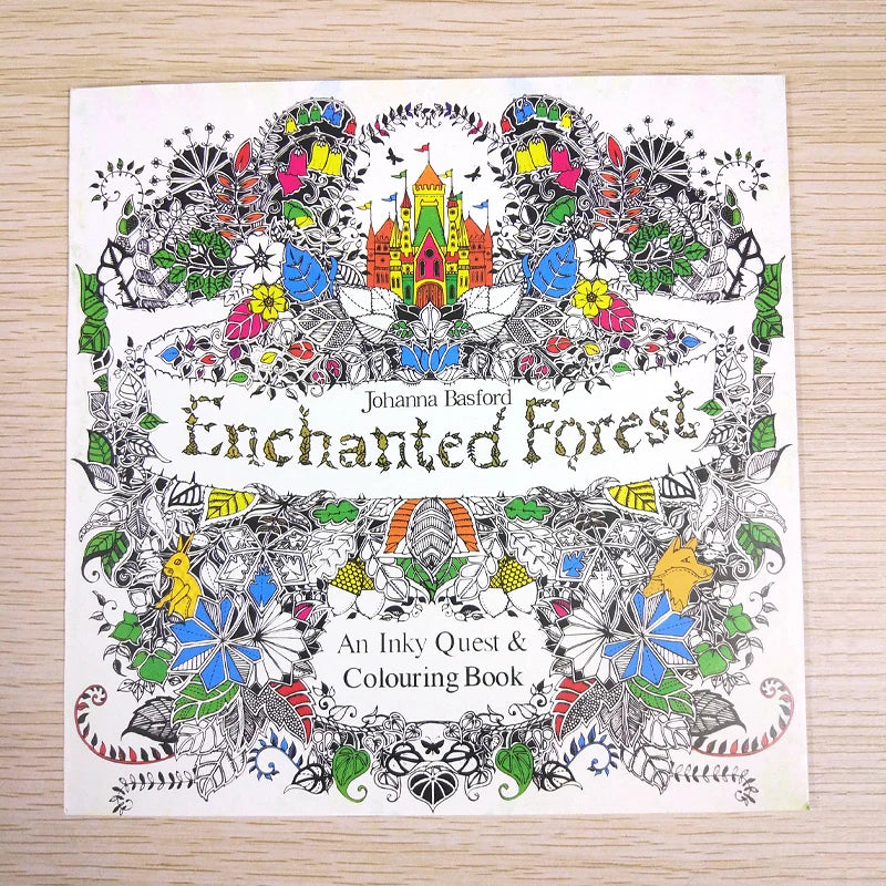 24 Page coloring book Enchanted Forest mandalas Animal kids Adult kids Coloring Books For adults drawing colouring Book 18x18 cm