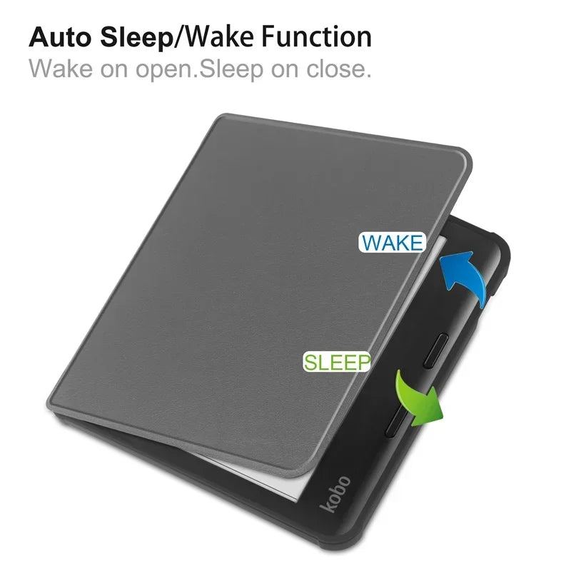 Auto Sleep/Wake For Kobo Libra Colour 2024 Case 7 Inch eBook Smart Cover Flip Book Funda For Kobo Libra 2 Coque