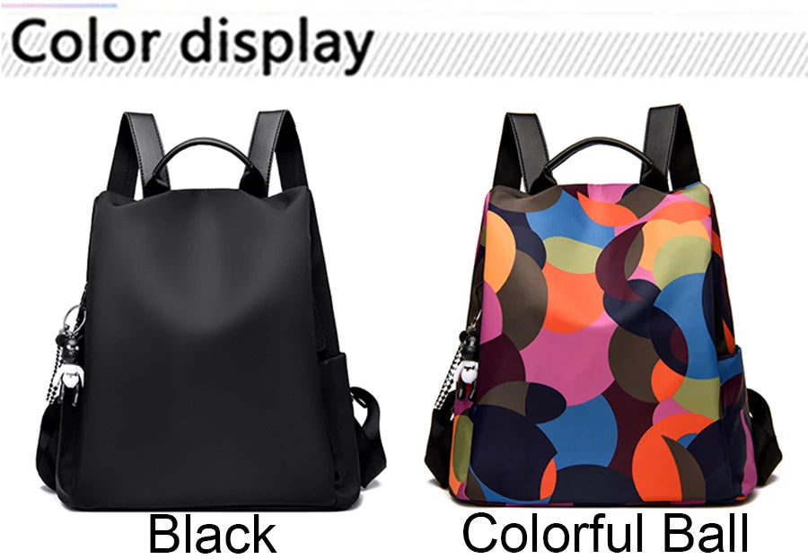 Colour Anti-theft Women Backpack High Quality Designer Travel Waterproof Bagpack Fashion Large Capacity School Book Bag Rucksack