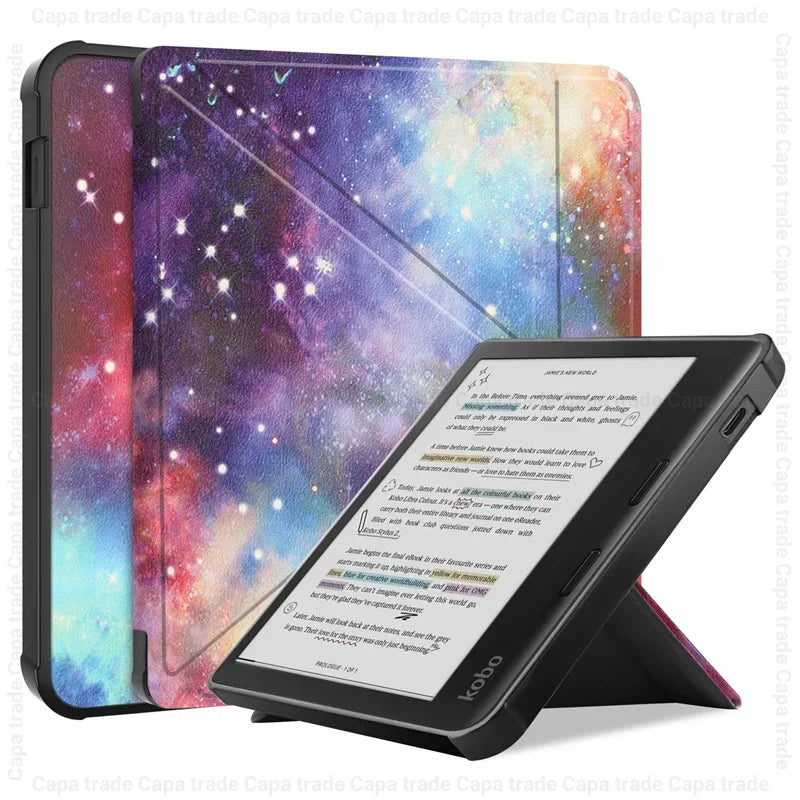 Slim Flip Book Funda For Kobo Libra Colour (2024) Case Smart Sleep/Wake 7" eBook Magnetic Cover with Soft TPU Back Shell