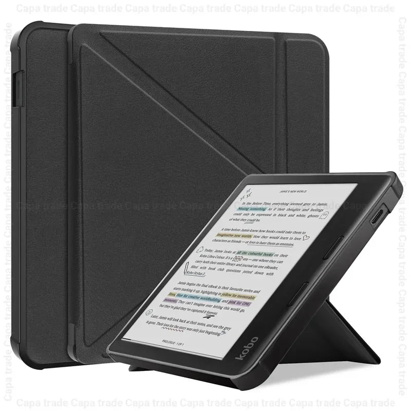 Slim Flip Book Funda For Kobo Libra Colour (2024) Case Smart Sleep/Wake 7" eBook Magnetic Cover with Soft TPU Back Shell