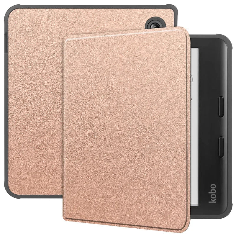 For Funda Kobo Libra Colour 7"  Smart Case PU Leather Flip Book Cover For Coque Kobo Libra Colour 2024 TPU Back Shell