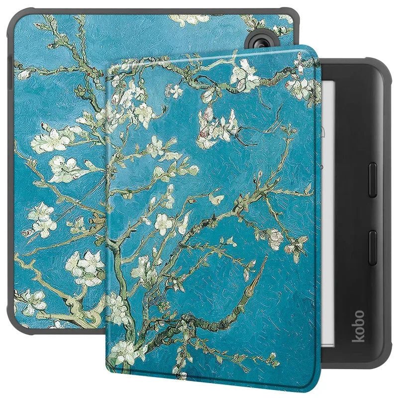 For Funda Kobo Libra Colour 7"  Smart Case PU Leather Flip Book Cover For Coque Kobo Libra Colour 2024 TPU Back Shell